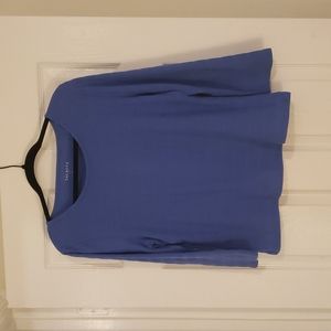 Periwinkle long sleeve scoop neck top